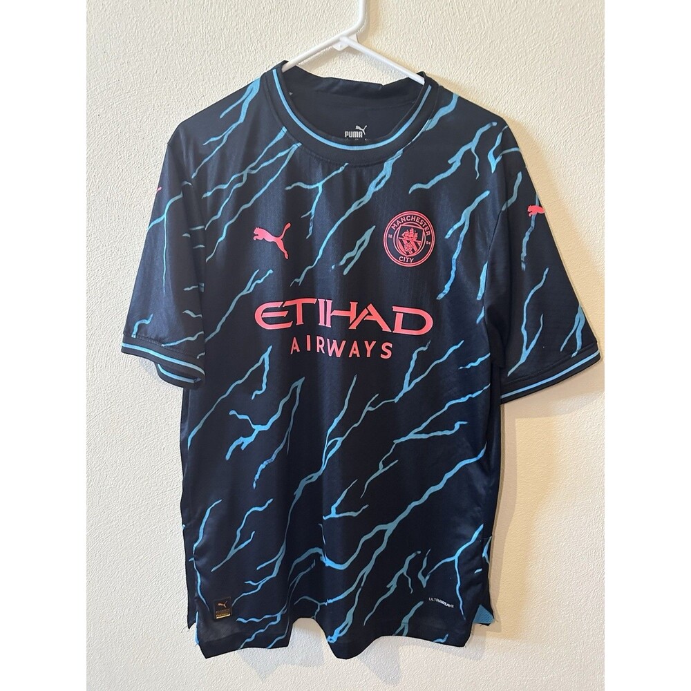 Puma Manchester City Jersey Mens 2XL Black 2023/24 Men’s Third Stadium Shirt